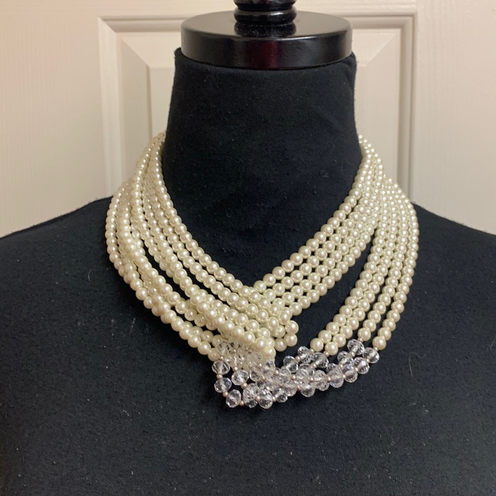 Necklace 8 Strands of pearls, 20”, Excellent Condition